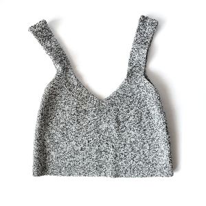 Wilfred | Aritzia Mony Knit Crop Top Black & White XS